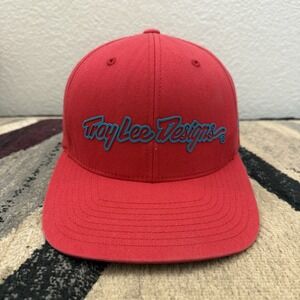 Troy Lee Designs Hat Cap Fitted S/M Red Flex Fit Stretch